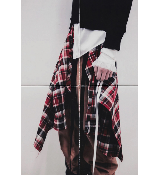 ALDRIK SHIRT BLACK/WHITE/RED