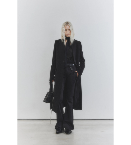 XYLA 5-POCKETS SLIM FIT BOOTCUT TROUSERS BLACK