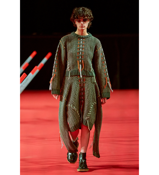 HANG OUT SWEATER MOSS GREEN MELANGE