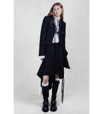 MANDA CROPPED FITTED JACKET BLACK/GREY