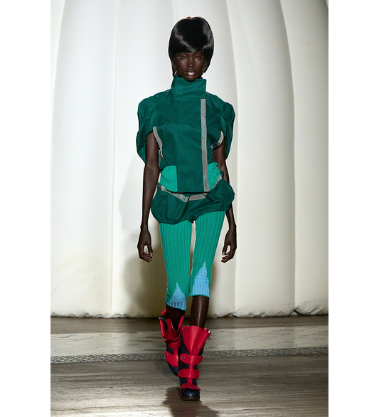 SAKER CROPPED JACKET PETROL GREEN/GREEN