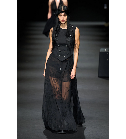 GINA TAILORED WAISTCOAT BLACK