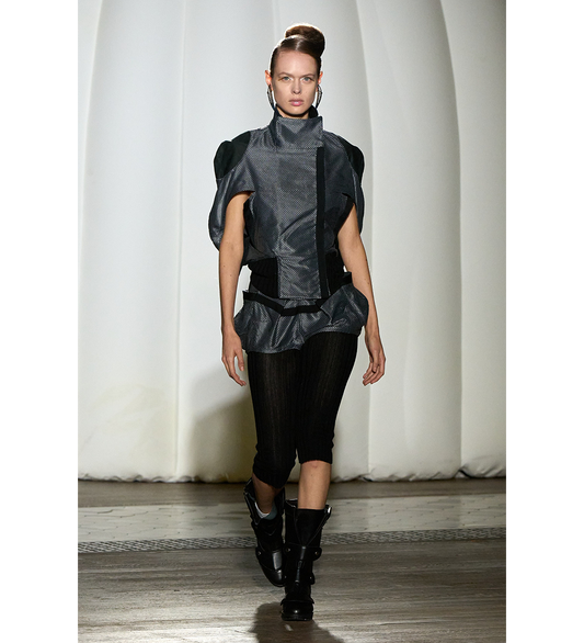 SAKER CROPPED JACKET GREY/BLACK