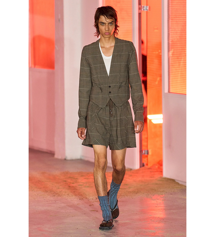 KYAN SHORTS TAUPE CHECK