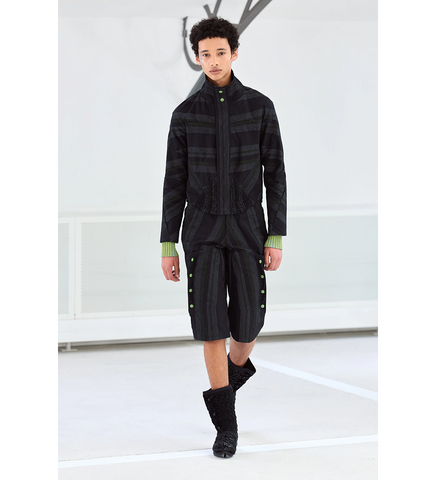 ZAFAR CROPPED JACKET BLACK/GREY/GREEN