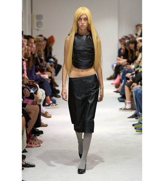 EMBOSSED PROTECTION SKIRT BLACK