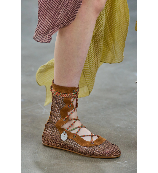 RETICELLA LACE UP BOOT CARAMEL