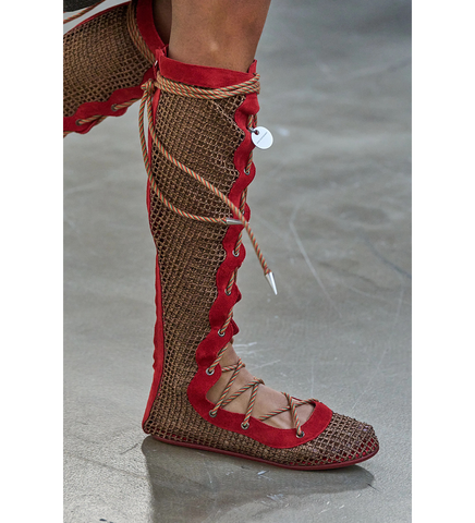 RETICELLA KNEE HIGH BOOT RED