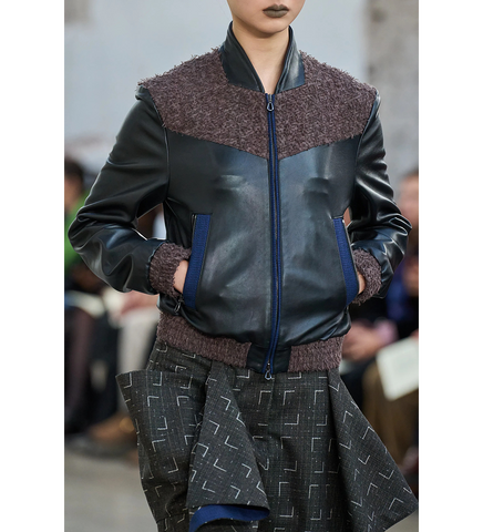 KONRAD LEATHER JACKET OIL BLACK