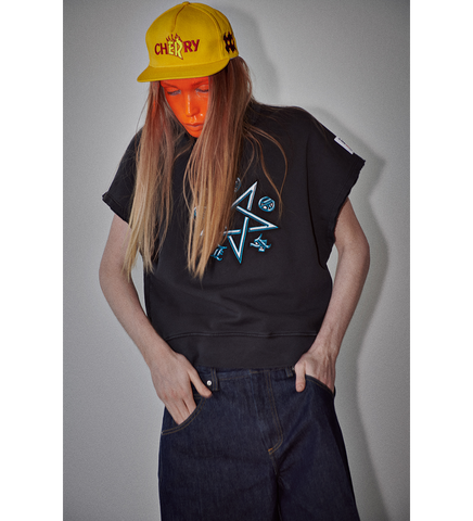 CW MULTI THRASH 5-PANEL SNAPBACK CAP YELLOW