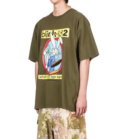 ONLINE CERAMICS X BLINK-182 WHAT'S MY AGE AGAIN? TEE GREEN