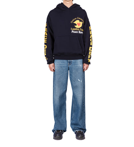 LEGALIZE PEACE HOODIE NAVY