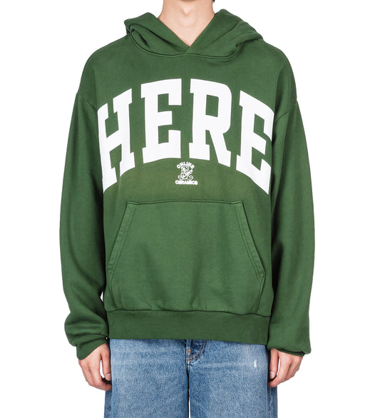 HERE HOODIE 14OZ FLEECE IVY