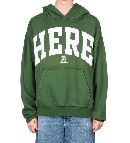 HERE HOODIE 14OZ FLEECE IVY