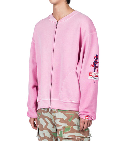 GECKO ZIP UP CREW FUSCHIA