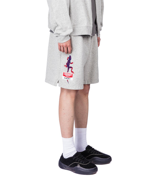 GECKO SWEATSHORTS HEATHER GREY