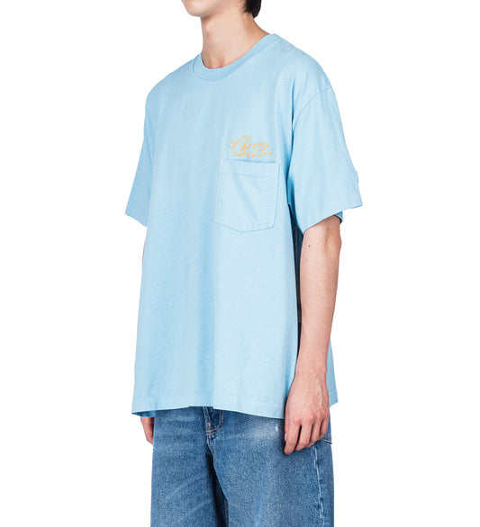 5 STAR BOXY POCKET T-SHIRT SKY BLUE