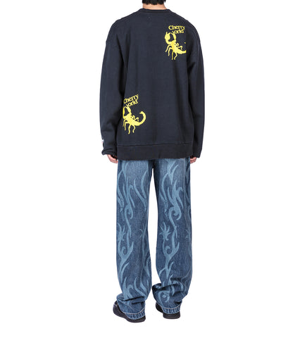 ANTI-FIT DENIM TROUSERS TRIBAL LASERS