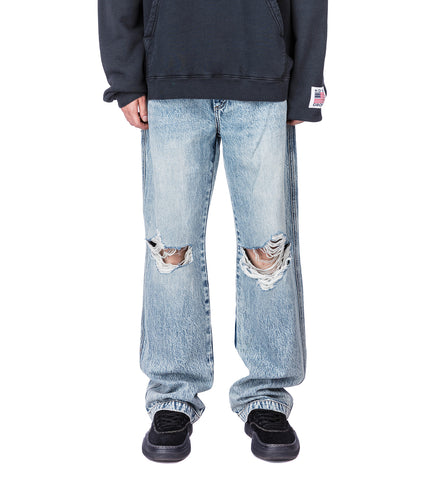 ANTI-FIT DENIM TROUSERS VENICE RIPS