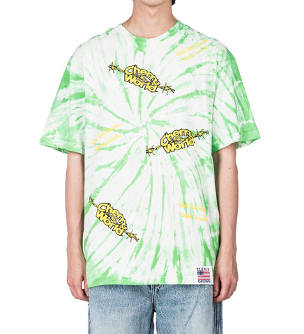 BARBED DOORS T-SHIRT TIE DYE GREEN