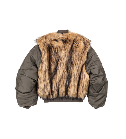 FAUX FUR BOMBER COYOTE