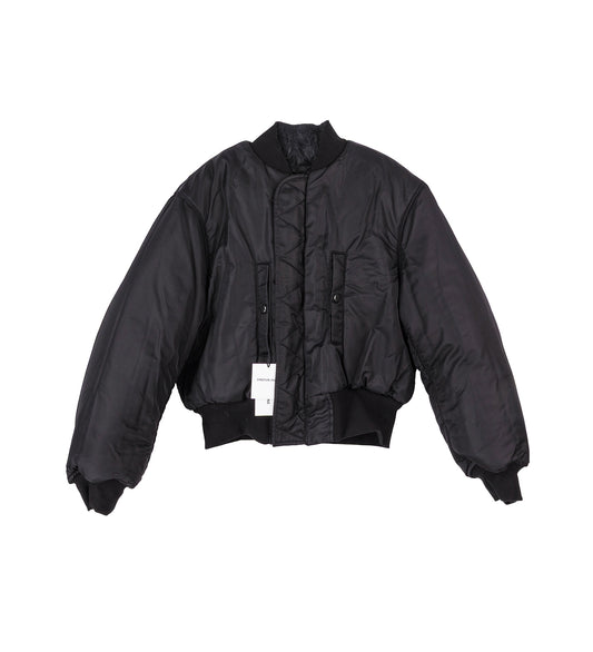FAUX FUR BOMBER BLACK