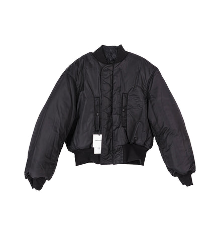 FAUX FUR BOMBER BLACK