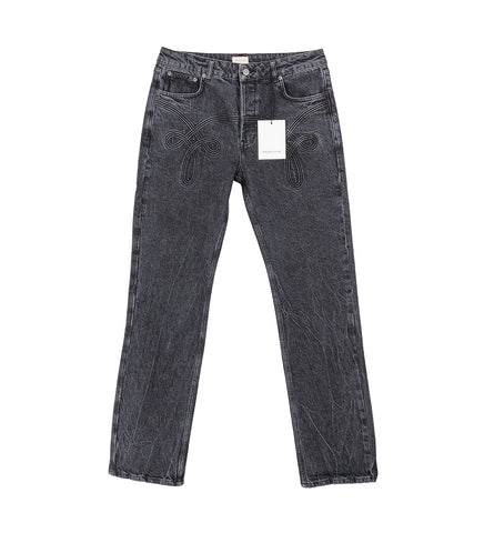BRAIDED JEANS CHARCOAL