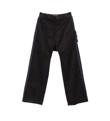 CORDED TUX TROUSER BLACK