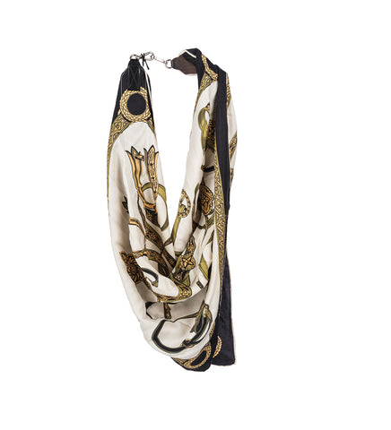 SILK SCARF STRAP DARK #2