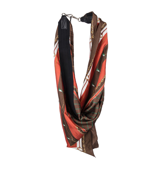 SILK SCARF STRAP DARK #1