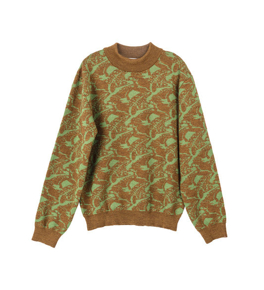 FROGPOND SWEATER MUSTARD BLURRED GREEN