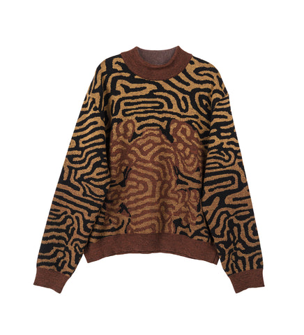 LABYRINTH SWEATER BROWN FROG