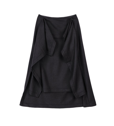 BLANKET SKIRT BLACK