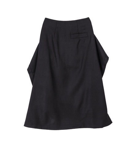 BLANKET SKIRT BLACK