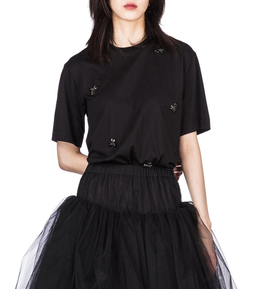 BOY T-SHIRT W/ EMB BLACK/JET