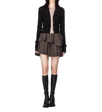 KALET FINE SILK WOOL BLACK/BEIGE
