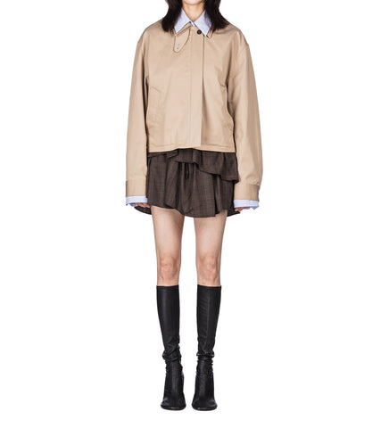 ODOSSA TWILL TRENCH CO GABARDINE STRIPE PALE BEIGE