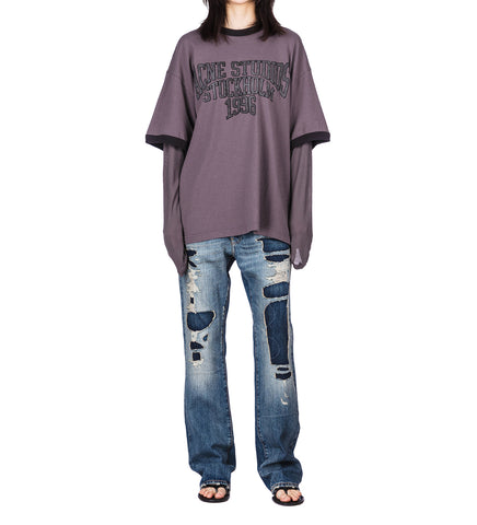 EDRA DOUBLE COLLEGE DARK PURPLE/BLACK