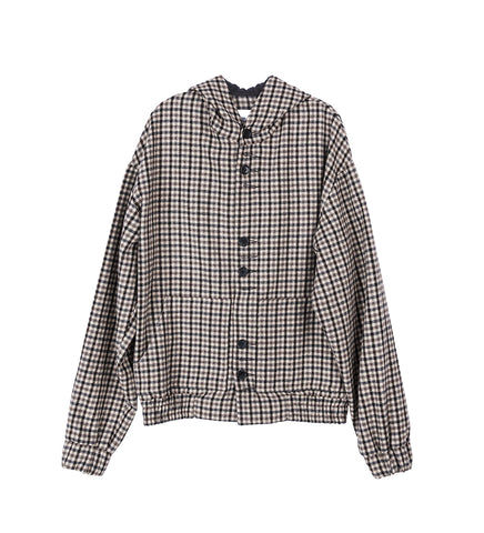 MULTI-BUTTONED HOODIE BLACK/BROWN/BEIGE
