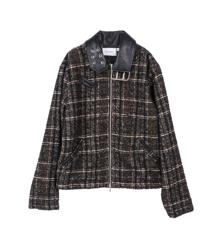 DETACHABLE COLLAR-BELT WOOL JACKET BLACK/BROWN/BEIGE/BLUE