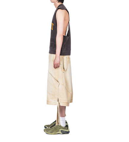 BECKHAM CARGO DENIM SHORTS COKE TAN