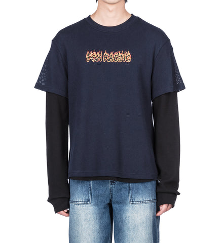 DOUBLE LAYER LS TOP NAVY
