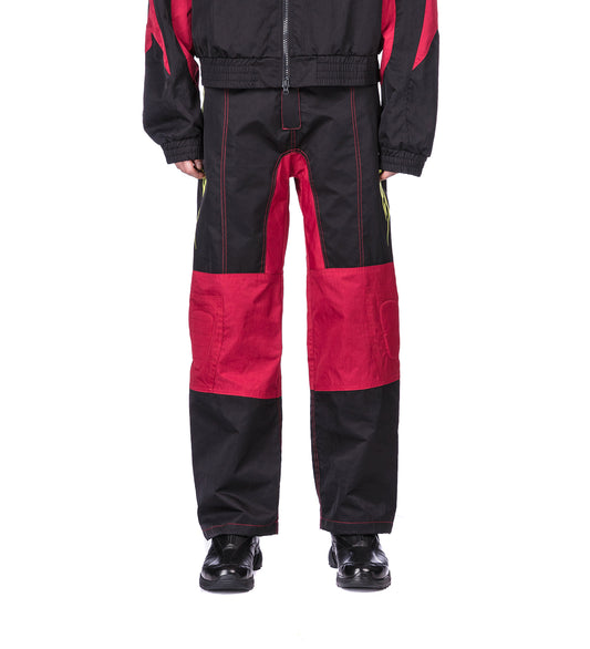 PANELED PANT RED