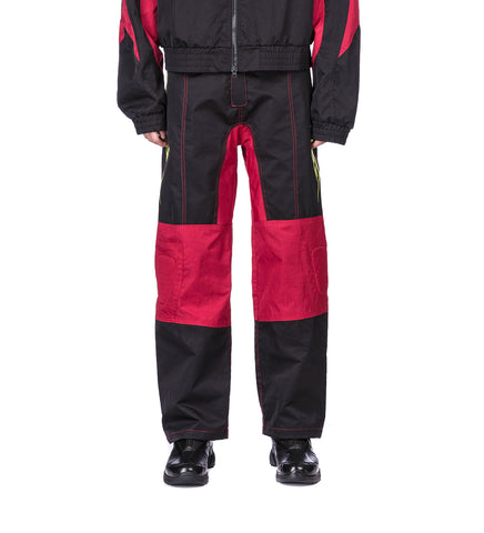 PANELED PANT RED