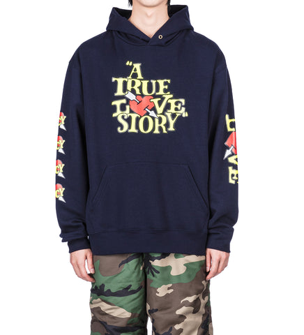 A TRUE LOVE STORY HOODIE NAVY