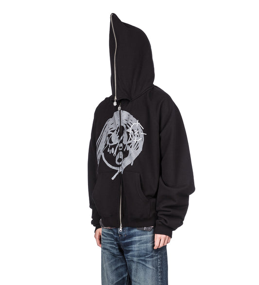 REFLECTIVE FINESSE PUP FULL ZIP AFTERHOOD BLACK