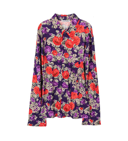 SHIRAZ LS FLORAL MULTI PURPLE