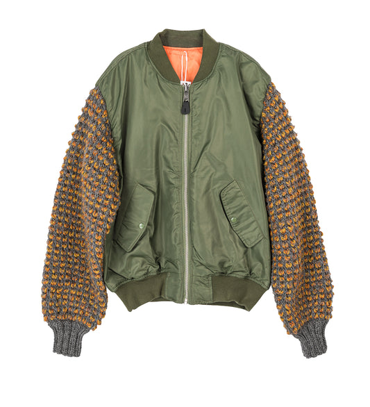 SLEEVEBOMBER OLIVE / PUMPKIN