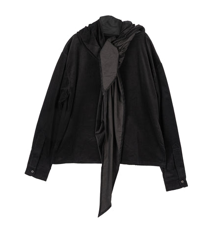SCARFERSHIRT BLACK BABY CORDUROY